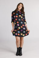 Black and multicolored floral dress