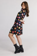 Black and multicolored floral dress