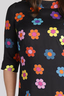 Black and multicolored floral dress