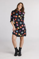 Black and multicolored floral dress