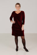 Annelise burgundy babycord dress