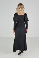 Leah sort eksklusiv selskapskjole i rayon