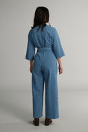 Miah jeansblå denim jumpsuit