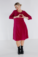 Elli kjole babycord cerise