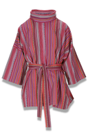 Hailey poncho inka stripe rød