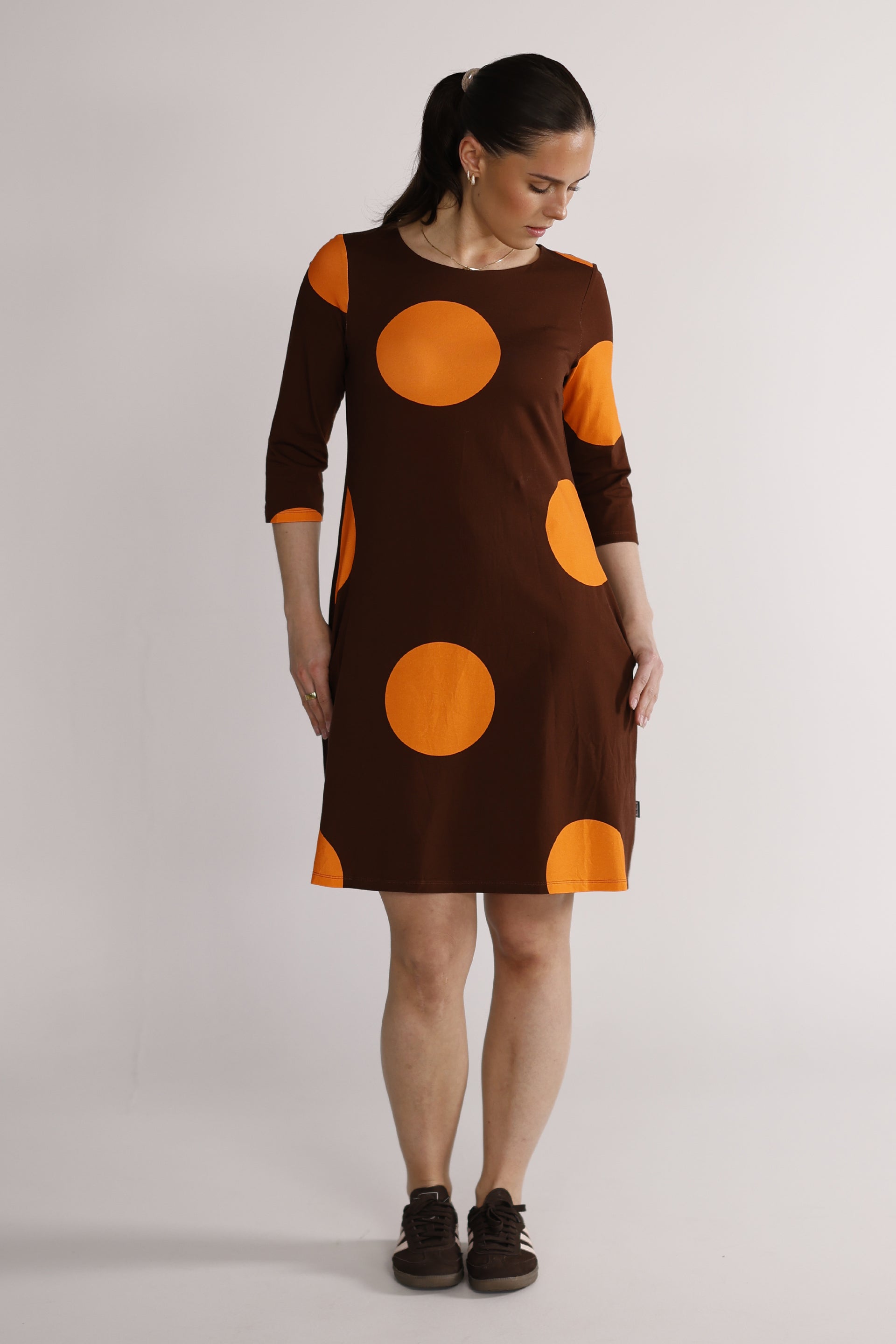 Tara brown and orange dress from ko:ko norway – kokonorway