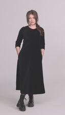 Pippi black baby corduroy dress