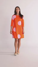 Tara orange and pink dress