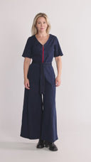 Anette jumpsuit in dark blue denim