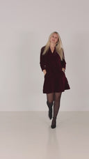 Nomi burgundy tunic dress