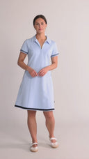 Eden sky blue and navy blue dress