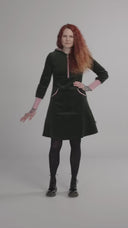 Bianca green pink hoodie dress