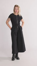 Tordis black denim jumpsuit