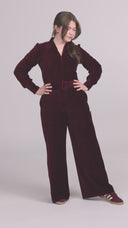 Malli burgundy baby corduroy jumpsuit