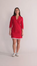 Lucy red and white dress