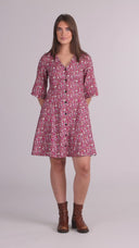 Pandora fuchsia red dress