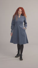 Gabrielle dusty blue dress