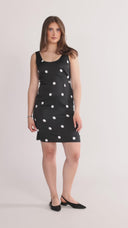 Dalia dress black and white polka dot