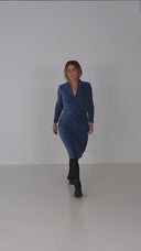 Elsi dusty blue dress