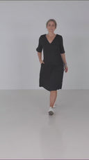 Heidi black slip dress
