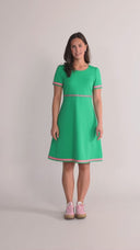 Pauline green and pink dress