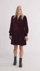 Mythe burgundy velour dress