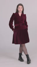 Celeste burgundy baby corduroy blouse