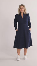 Edwarda dark denim blue dress
