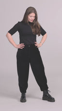 Freya black balloon pants