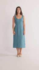 Aurora Ocean Blue knit dress