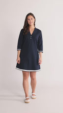 Lucy navy and white dress