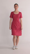 Karidis red clover dress