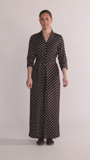 Sissi brown and white jumpsuit