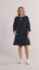 Gloria dark blue denim dress