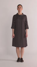 Pamela's brown and white dress