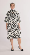 Cornelia dress black and white zebra