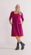 Nille dress in pink and orange
