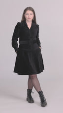 Celeste black babycord blouse