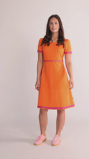 Pauline orange and pink dress