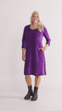 Nille purple baby corduroy dress