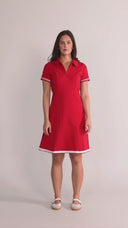 Eden red and white dress