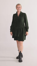 Mythe Kombo Green Velvet Dress