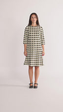 Ines Black and Cream Heart Dress