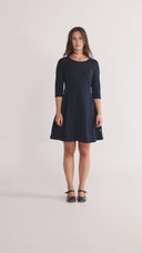 Aurora navy jersey dress