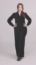 Malli black baby corduroy jumpsuit