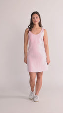 Arna light pink linen dress