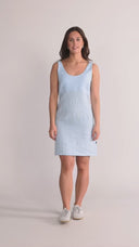 Arna sky blue linen dress