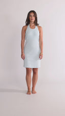 Franny sky blue halterneck dress