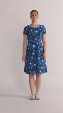 Merete blue floral dress