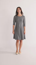Denise's gray dress